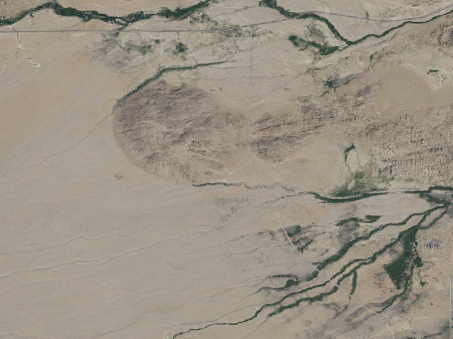 Aerial image of BLM Designated Campsite