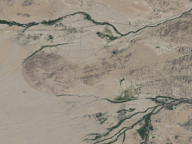 Aerial image of BLM Designated Campsite