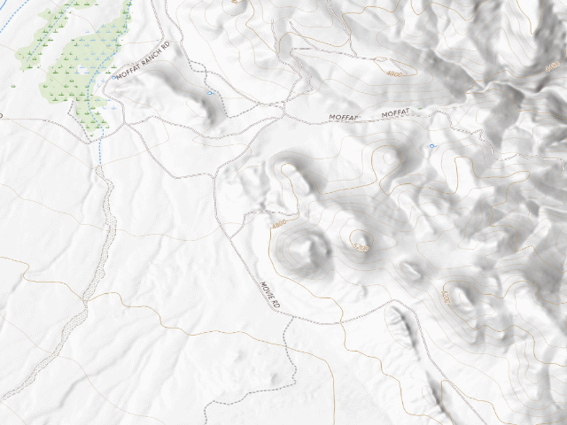 USGS topographic map of BLM dispersed camp #10 — Inyo County, CA