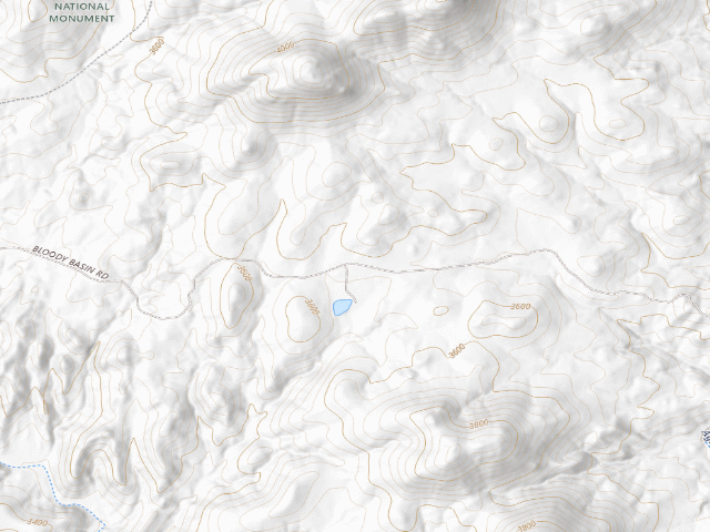 USGS topographic map of BLM dispersed camp #10 — Yavapai County, AZ