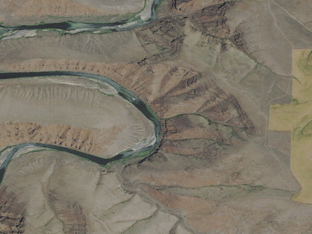 Aerial image of BLM dispersed camp #12 — Gilliam County, OR