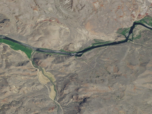 Aerial image of BLM dispersed camp #13 — Wheeler County, OR