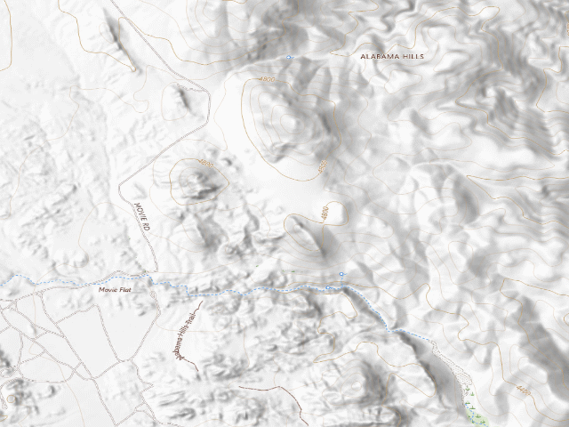 USGS topographic map of BLM dispersed camp #14 — Inyo County, CA