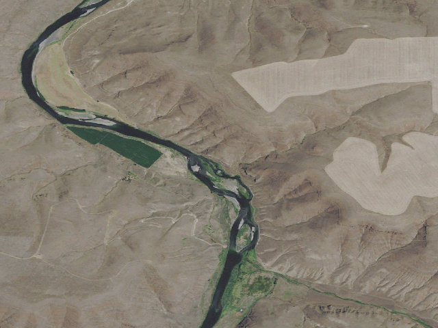 Aerial image of BLM dispersed camp #16 — Gilliam County, OR