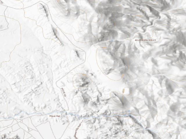 USGS topographic map of BLM dispersed camp #2 — Inyo County, CA