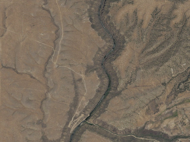 Aerial image of BLM dispersed camp #2 — Taos County, NM