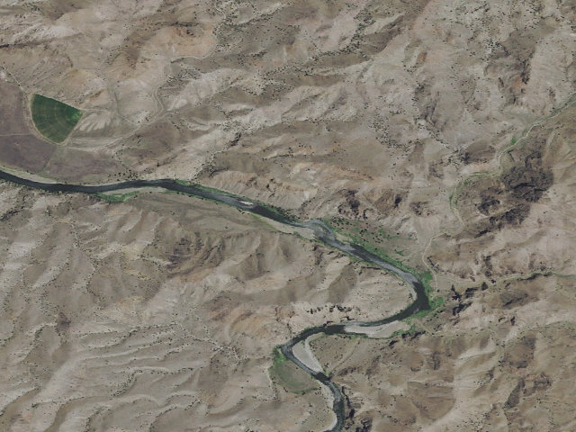 Aerial image of BLM dispersed camp #2 — Wheeler County, OR