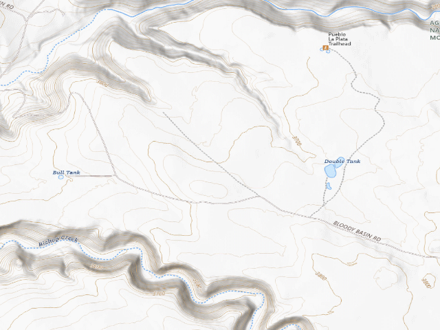 USGS topographic map of BLM dispersed camp #2 — Yavapai County, AZ