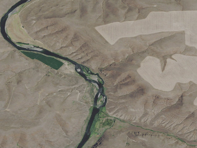 Aerial image of BLM dispersed camp #22 — Gilliam County, OR