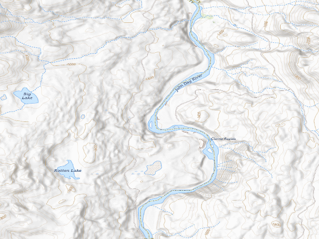 USGS topographic map of BLM dispersed camp #23 — Wheeler County, OR