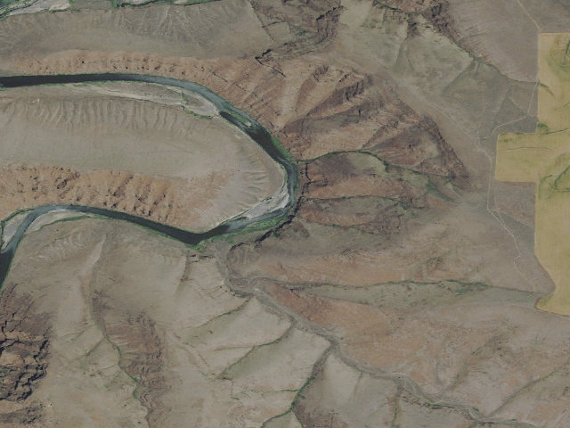 Aerial image of BLM dispersed camp #24 — Gilliam County, OR