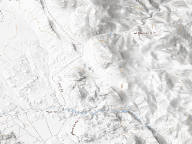 USGS topographic map of BLM dispersed camp #3 — Inyo County, CA