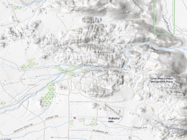 USGS topographic map of BLM dispersed camp #4 — Inyo County, CA