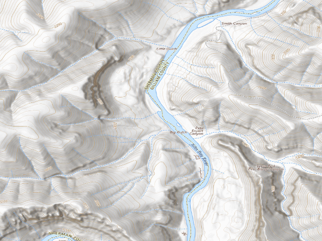 USGS topographic map of BLM dispersed camp #4 — Sherman County, OR