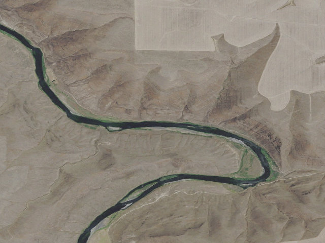 Aerial image of BLM dispersed camp #7 — Gilliam County, OR