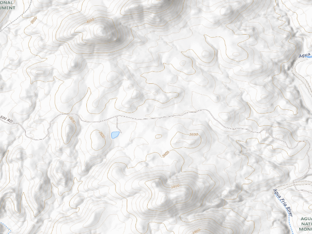 USGS topographic map of BLM dispersed camp #9 — Yavapai County, AZ