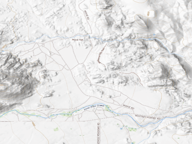 USGS topographic map of BLM dispersed camp — CA #10
