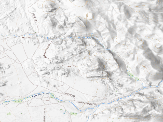 USGS topographic map of BLM dispersed camp — CA #12