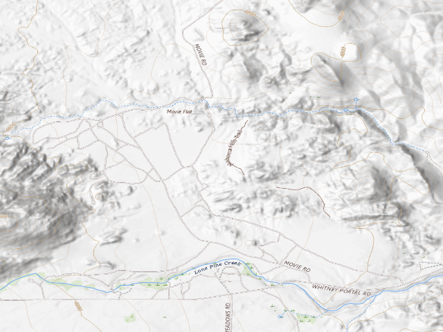 USGS topographic map of BLM dispersed camp — CA #4