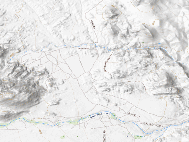 USGS topographic map of BLM dispersed camp — CA #5