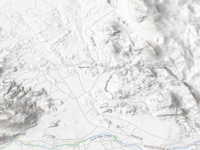 USGS topographic map of BLM dispersed camp — CA #6