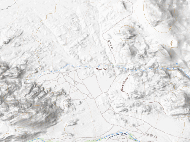 USGS topographic map of BLM dispersed camp — CA #7