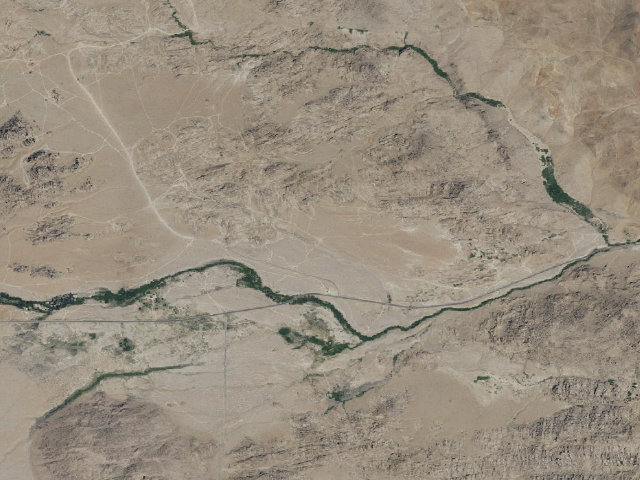 Aerial image of BLM dispersed camp — CA