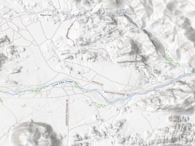 USGS topographic map of BLM dispersed camp — CA