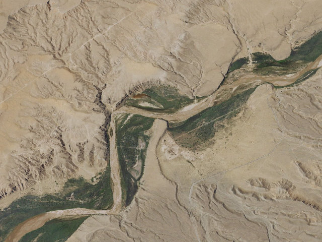 Aerial image of BLM dispersed camp — Clark County, NV