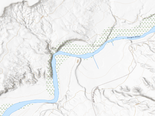 USGS topographic map of BLM dispersed camp — Clark County, NV