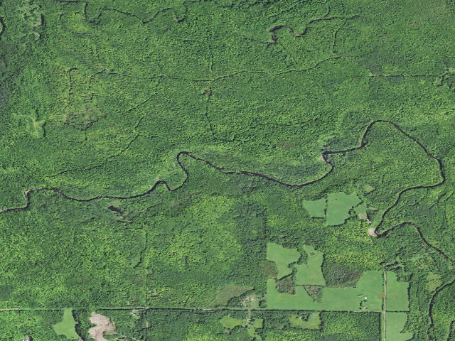 Aerial image of BLM dispersed camp — Iron County, WI
