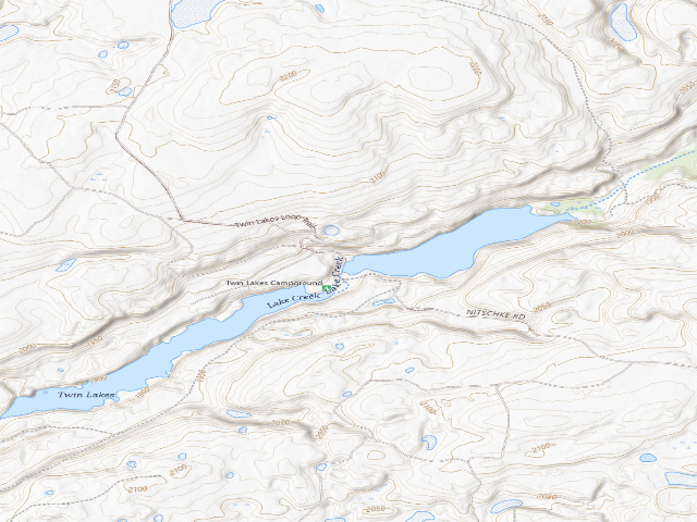 USGS topographic map of BLM dispersed camp — Lincoln County, WA