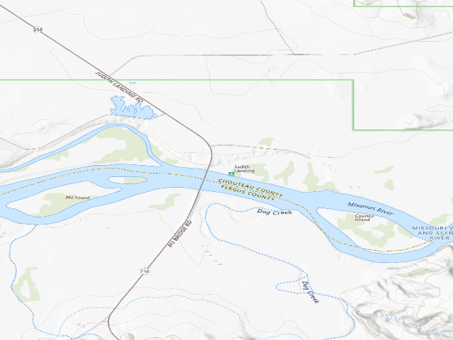 USGS topographic map of BLM dispersed camp — MT