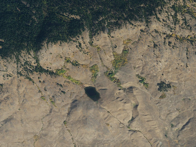 Aerial image of BLM dispersed camp — Okanogan County, WA