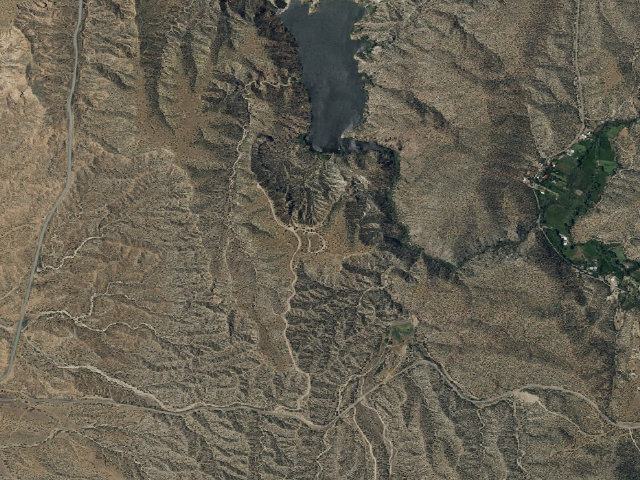 Aerial image of BLM dispersed camp — Santa Fe County, NM