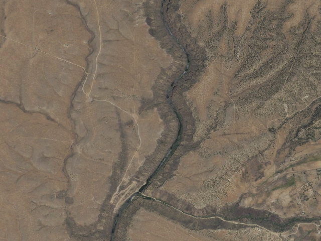 Aerial image of BLM dispersed camp — Taos County, NM