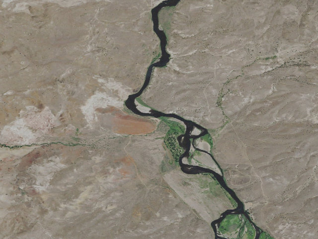 Aerial image of BLM dispersed camp — Wasco County, OR