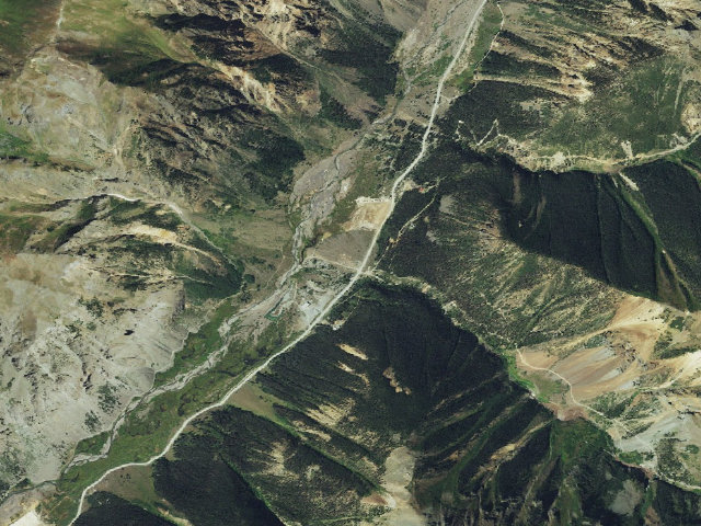 Aerial image of BLM Dispersed Camping