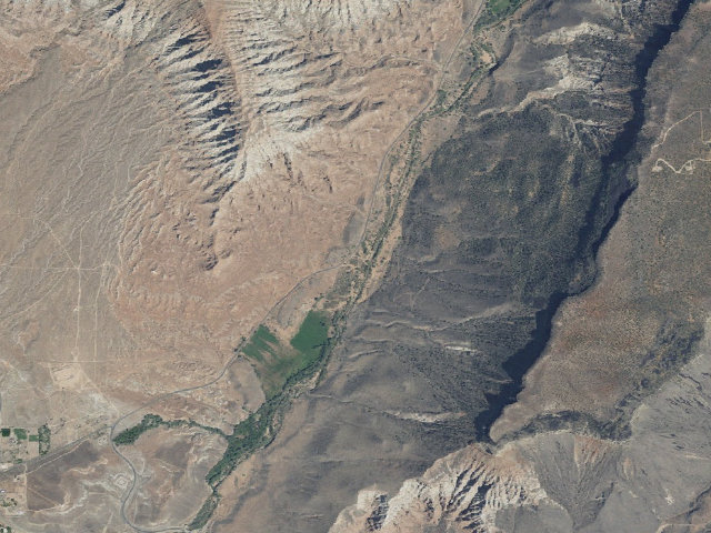 Aerial image of BLM Dispersed Camping