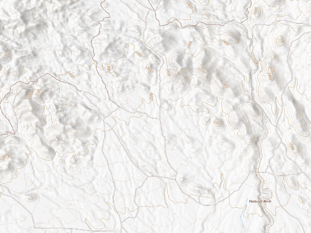 USGS topographic map of BLM public land