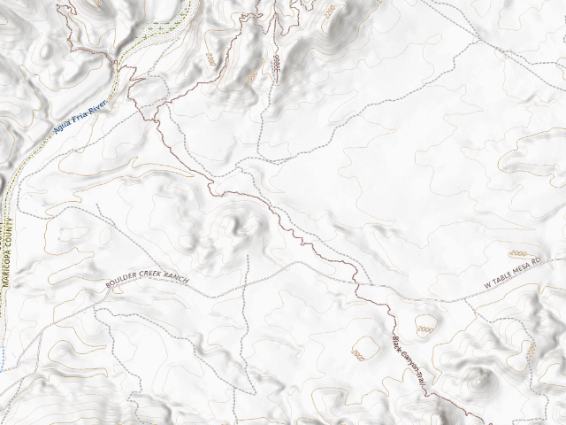 USGS topographic map of BLM public land