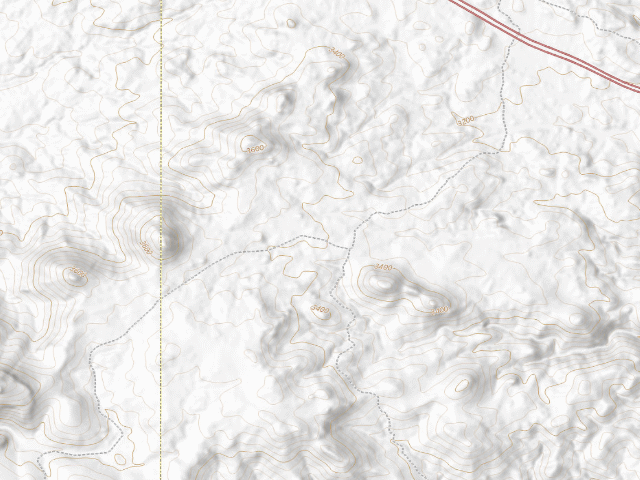 USGS topographic map of BLM public land