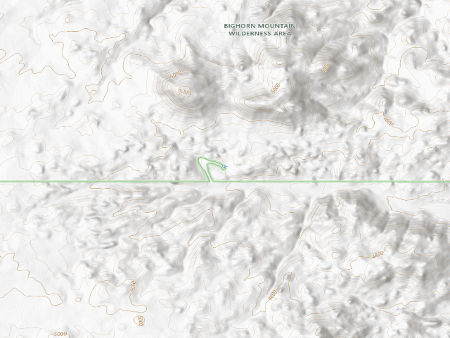 USGS topographic map of BLM public land