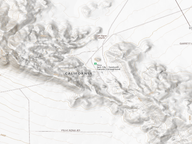 USGS topographic map of BLM public land