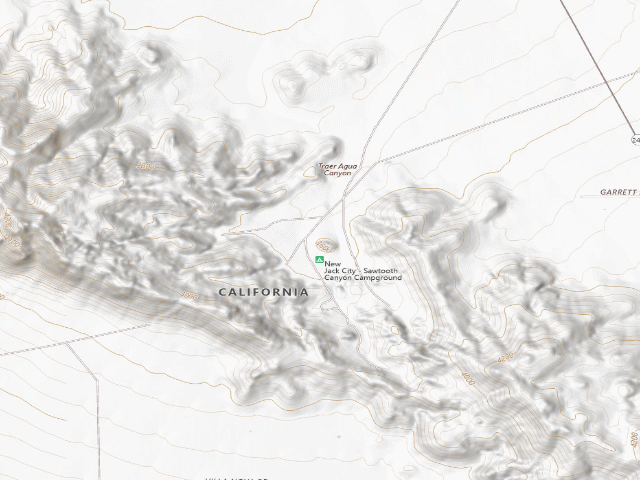 USGS topographic map of BLM public land