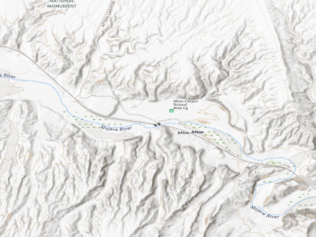 USGS topographic map of BLM public land
