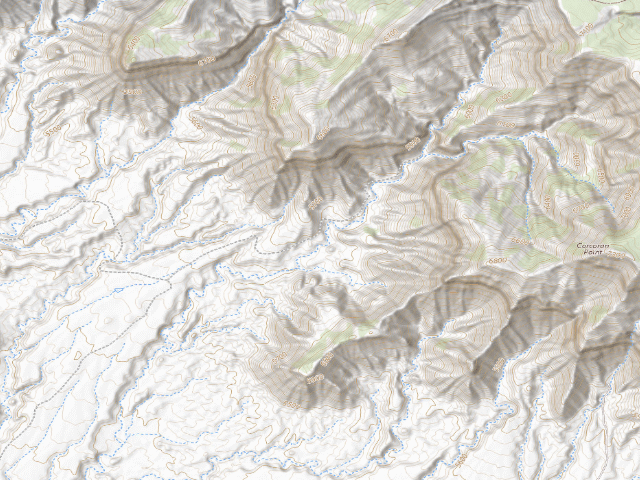 USGS topographic map of BLM public land