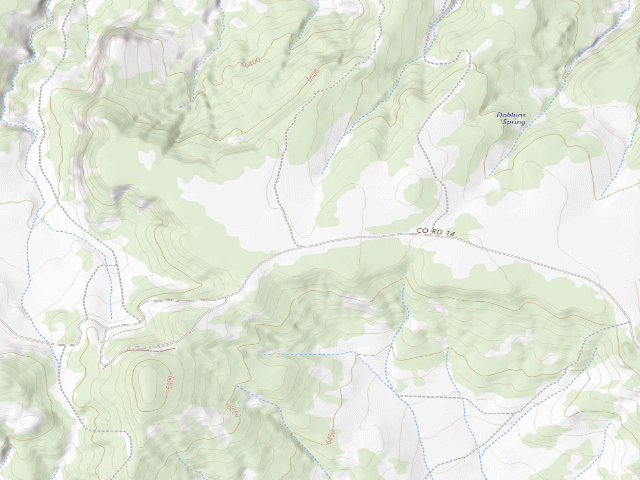 USGS topographic map of BLM public land