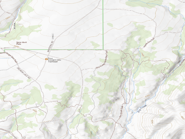 USGS topographic map of BLM public land
