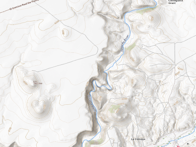USGS topographic map of BLM public land